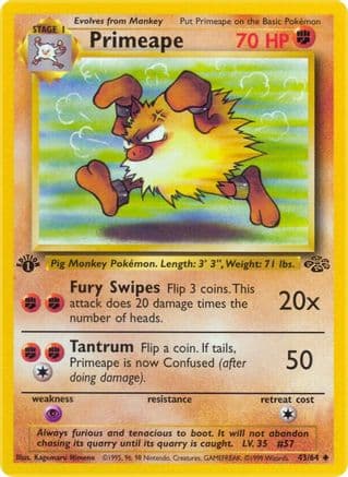 Primeape 043/64 - Jungle 1st Edition