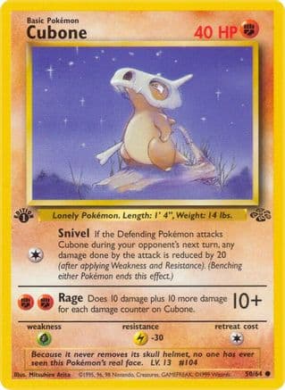 Cubone 050/64 - Jungle 1st Edition