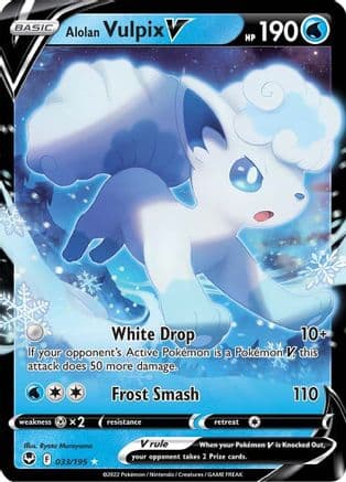 Alolan Vulpix V 033/195 - SWSH12 Silver Tempest Holofoil