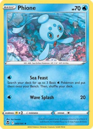 Phione 045/195 - SWSH12 Silver Tempest Reverse Holofoil