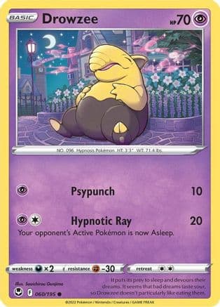 Drowzee 060/195 - SWSH12 Silver Tempest Reverse Holofoil
