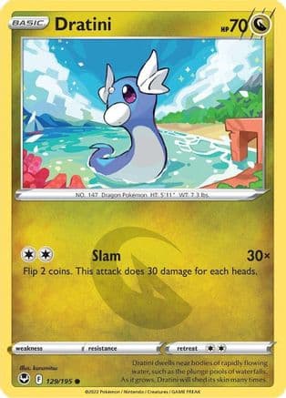Dratini 129/195 - SWSH12 Silver Tempest Reverse Holofoil