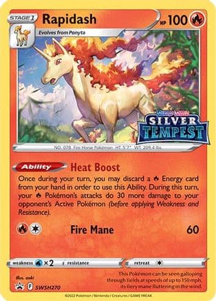 Rapidash (Prerelease) SWSH270/307 - SWSH Sword & Shield Promo Cards Holofoil