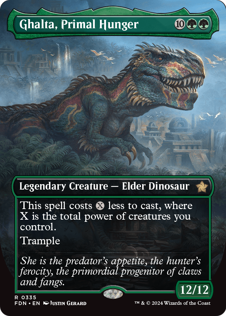 Ghalta, Primal Hunger (FDN-335) - Foundations (Borderless) Foil