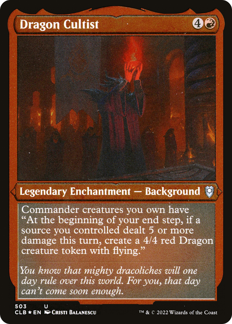 Dragon Cultist (CLB-503) - Commander Legends: Battle for Baldur's Gate Etched Foil