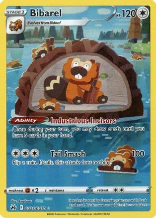 Bibarel GG25/70 - SWSH Crown Zenith Galarian Gallery Holofoil