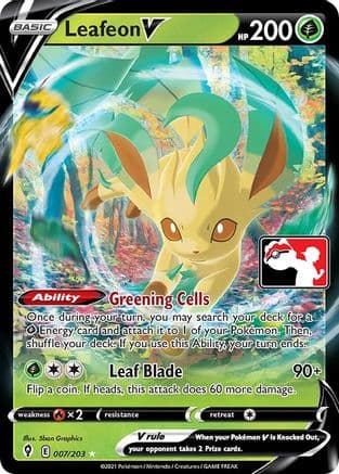 Leafeon V 7- Prize Pack Series Cards Holofoil
