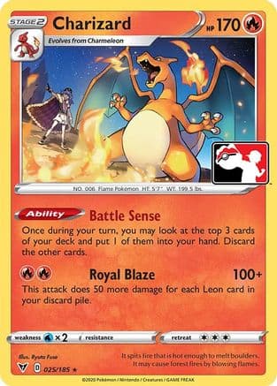 Charizard 25- Prize Pack Series Cards