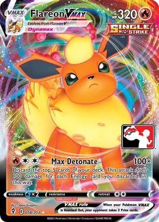 Flareon VMAX 18- Prize Pack Series Cards Holofoil