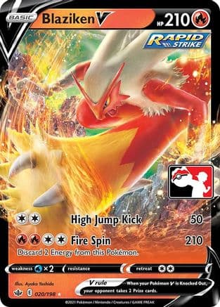 Blaziken V 20- Prize Pack Series Cards Holofoil