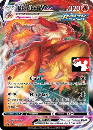 Blaziken VMAX 21- Prize Pack Series Cards Holofoil