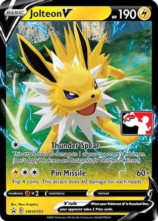 Jolteon V SWSH151- Prize Pack Series Cards Holofoil