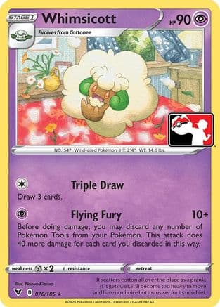 Whimsicott 76- Prize Pack Series Cards
