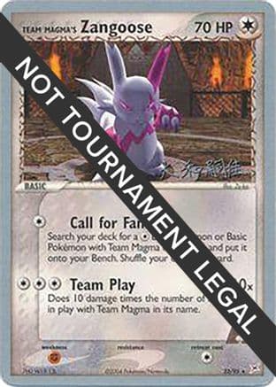 Team Magma's Zangoose 2004 (Tsuguyoshi Yamato) 023- World Championship Decks