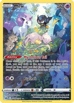 Mew GG10/70 - SWSH Crown Zenith Galarian Gallery Holofoil