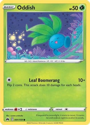 Oddish 001 Crown Zenith - Common