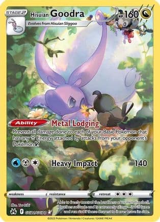 Hisuian Goodra GG21/70 - SWSH Crown Zenith Galarian Gallery Holofoil