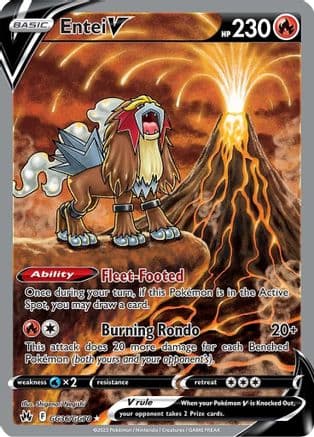 Entei V GG36/70 - SWSH Crown Zenith Galarian Gallery Holofoil