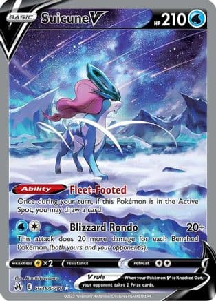 Suicune V GG38/70 - SWSH Crown Zenith Galarian Gallery Holofoil