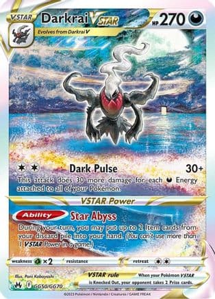 Darkrai VSTAR GG50/70 - SWSH Crown Zenith Galarian Gallery Holofoil