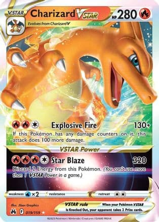 Charizard VSTAR 019/159 - SWSH Crown Zenith Holofoil
