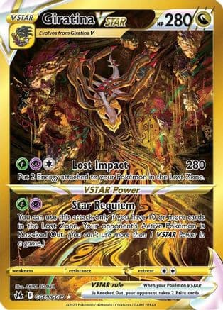 Giratina VSTAR (Secret) GG69/70 - SWSH Crown Zenith Galarian Gallery Holofoil