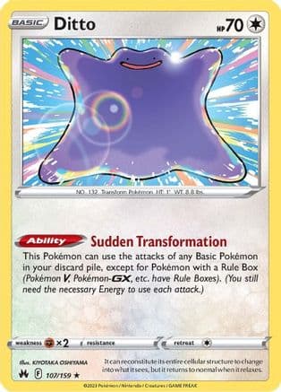 Ditto 107/159 - SWSH Crown Zenith Holofoil