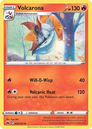 Volcarona 025 Crown Zenith - Rare
