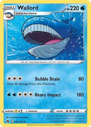Wailord 032/159 - SWSH Crown Zenith