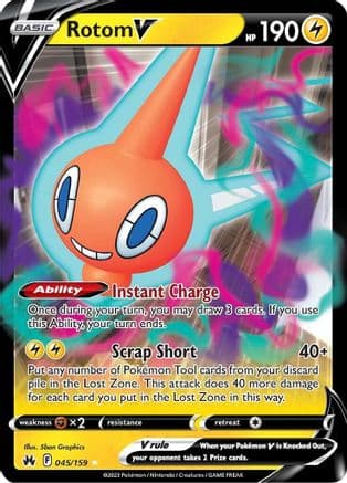 Rotom V 045/159 - SWSH Crown Zenith Holofoil
