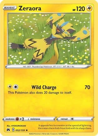 Zeraora 052/159 - SWSH Crown Zenith