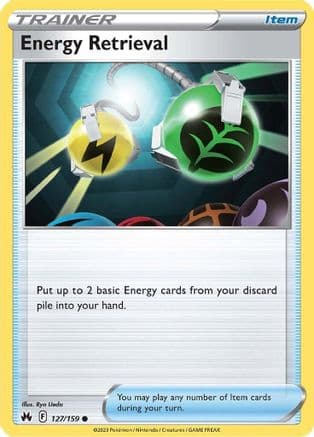 Energy Retrieval 127/159 - SWSH Crown Zenith Reverse Holofoil