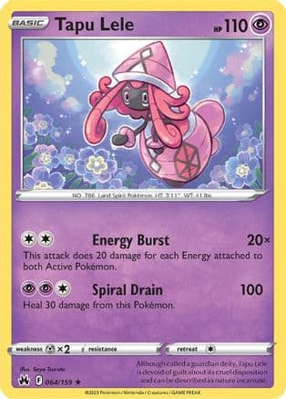 Tapu Lele 064/159 - SWSH Crown Zenith Reverse Holofoil