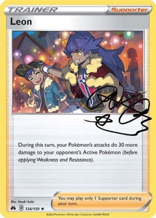 Leon 134/159 - SWSH Crown Zenith Holofoil