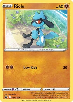 Riolu 071/159 - SWSH Crown Zenith