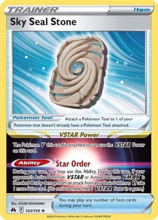 Sky Seal Stone 143/159 - SWSH Crown Zenith Holofoil