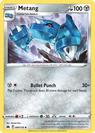Metang 090/159 - SWSH Crown Zenith Reverse Holofoil