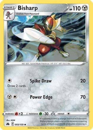 Bisharp 093/159 - SWSH Crown Zenith