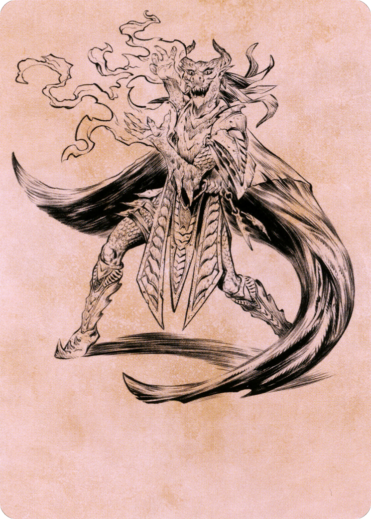 Livaan, Cultist of Tiamat // Livaan, Cultist of Tiamat (ACLB-055) - Battle for Baldur's Gate Art Series (Borderless)
