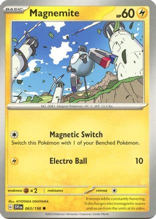 Magnemite 063- SV01 Scarlet & Violet Base Set Reverse Holofoil