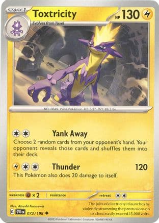 Toxtricity 072 - Reverse Holofoil SV01 Scarlet & Violet Base Set - Uncommon