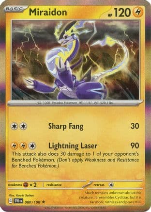 Miraidon 080- SV01 Scarlet & Violet Base Set Reverse Holofoil