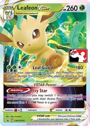 Leafeon VSTAR SWSH195- Prize Pack Series Cards Holofoil