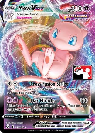 Mew VMAX 114- Prize Pack Series Cards Holofoil