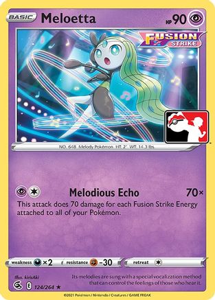 Meloetta 124- Prize Pack Series Cards Holofoil