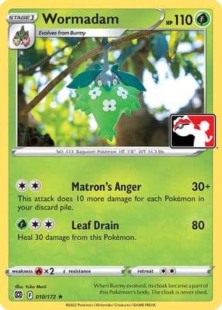 Wormadam 10- Prize Pack Series Cards