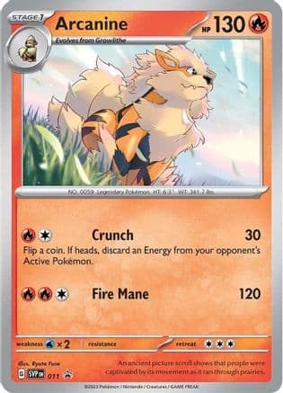 Arcanine 011- SV Scarlet & Violet Promo Cards Holofoil