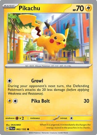 Pikachu 062- SV02 Paldea Evolved