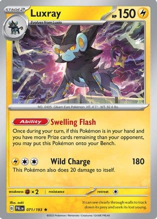 Luxray 071- SV02 Paldea Evolved Reverse Holofoil