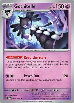 Gothitelle 092- SV02 Paldea Evolved Reverse Holofoil
